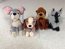 Disney Lady and The Tramp with Trusty  Jock Bean Bag Plush Set - NEW with TAGS