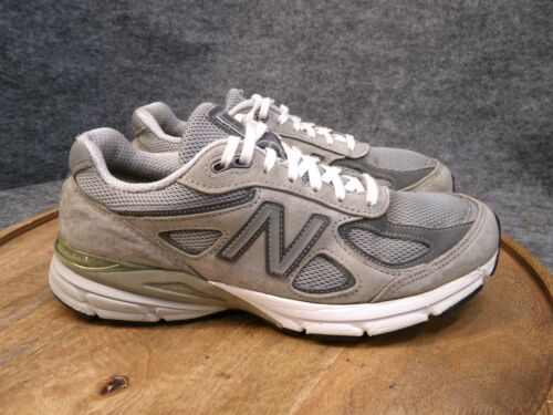 New Balance Women's 990 V4 Gray Suede Shoes Sneaker Made in USA Size 8 B W990GL4