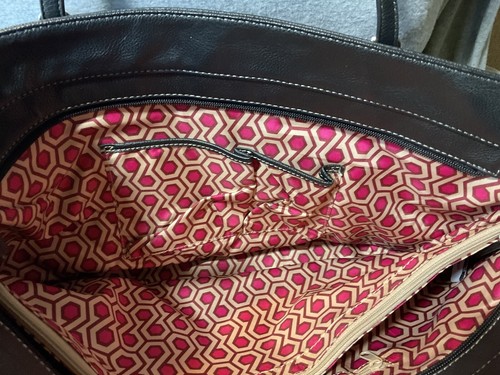 Nine West Black Polyurethane Zip Shoulder Bag Carryall Tote & Shopper - Picture 9 of 10