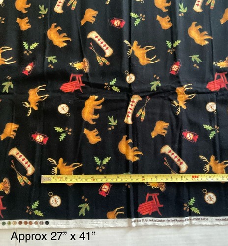 Lodge Wilderness Flannel Fabric Lot-asst Brands-Red Rooster, Cloth works, Etc - Picture 12 of 15