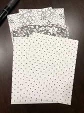 Stampin' Up Paper - Beautifully Penned DSP A2 Card Fronts 4 X 51/4  6 Pieces