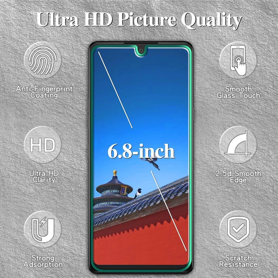 3 PACK Tempered Glass Screen Protector For LG Stylo 6 Full 9H Premium HD Clear - Image 2 of 4