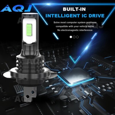 2X H7 LED Headlight Bulb Kit High/Low Beam 30000LM Super Bright 6000K Cool White