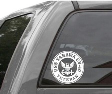 USS TARAWA CV-40 VETERAN Vinyl Window Decal U.S. NAVY