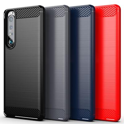 New Style Carbon Fibre Phone Case For Sony Xperia 10 5 III 1 IV 5G XA2 XZ3 L3