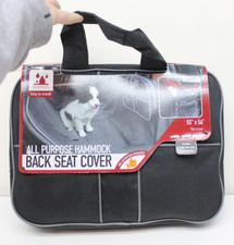 All Purpose Hammock Back Seat Cover for Pets  Storage Bag 55" x 56" Black NWT