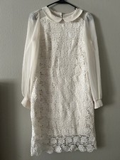 Eliza J Royal Collection Dress Ivory Lace Shift Knee Plus Size 6