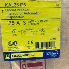 SQUARE D KAL36175 BREAKER 3POLE 175A 600V 250VDC NEW IN BOX READY TO SHIP