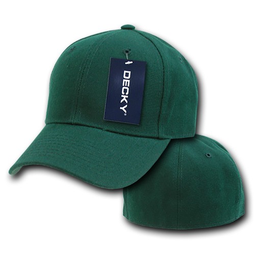 DECKY Classic Plain Fitted Pre Curved Bill 6 Panel Baseball Mützen Constructed Cap - Bild 7 von 17