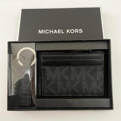 カードケース・名刺入れ [Michael Kors] Men's Card Case and Keychain Set Michael Kors Card Case Holder Keychain Set Men'S Mk | eBay