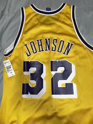 Original NWT LOS ANGELES LAKERS #32 MAGIC JOHNSON CHAMPION