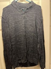 Men  s Express XL black sweater nice 3 button