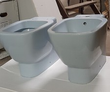 SANITARI RAK FILOMURO A TERRA - COLORE CELESTE - VASO E BIDET (NO COPRIVASO)