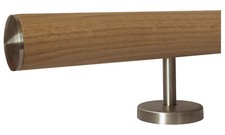 Handlauf Holz Eiche Treppenhandlauf Wandhandlauf Geländer gerade Edelstahlhalter
