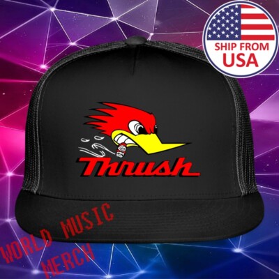 Thrush Racing Car Motorcycle Tuning Black Trucker Hat Cap Adult Size
