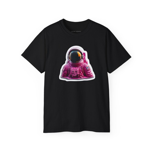 Astronaut 3d Sticker Graphic Tee, Space Exploration Unisex Cotton Shirt, Galaxy - Picture 2 of 37