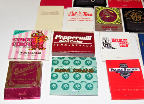 Lot Of 50 Las Vegas/Reno Hotel & Casino Matchbooks Matches Mostly Unstruck (2) - Picture 9 of 11