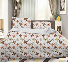 3D Butterflies Pattern Colorful Quilt Cover Set Duvet Cover Bedding Pillowcases