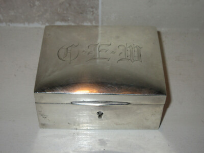 Antique 1905 Rare LCT Signed TIFFANY Sterling Silver Cigarette Case Jewelry  Box