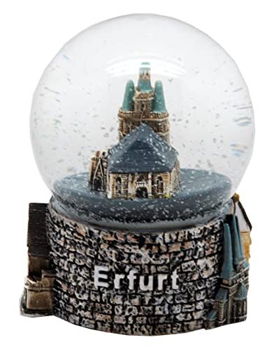 30043 Souvenir palla di neve Germania Erfurt Cattedrale 65 mm - con bolla (W8n)