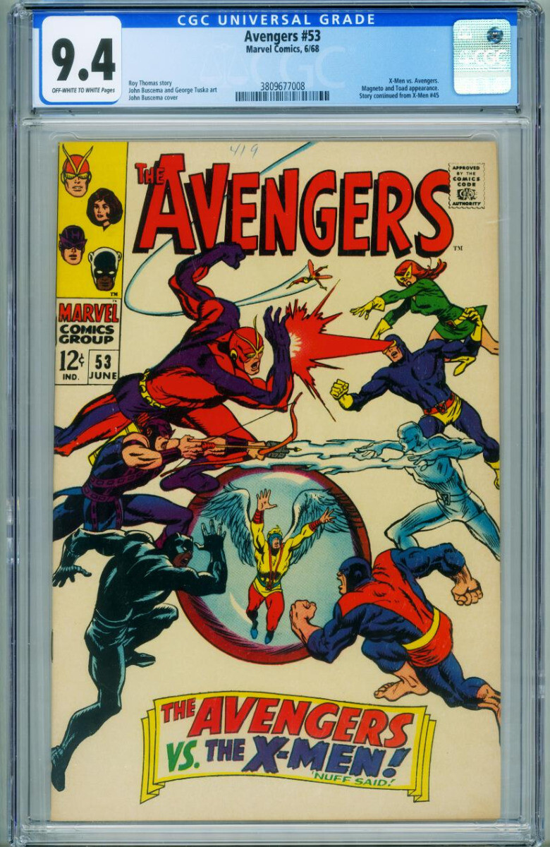 Avengers #53 CGC 9.4 X-Men crossover-Magneto 3809677008 | eBay