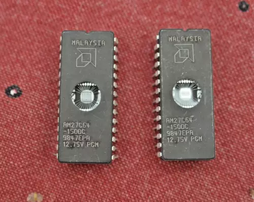 5 Stück UV - EPROM AM27C64-150DC, 12,75V, von AMD
