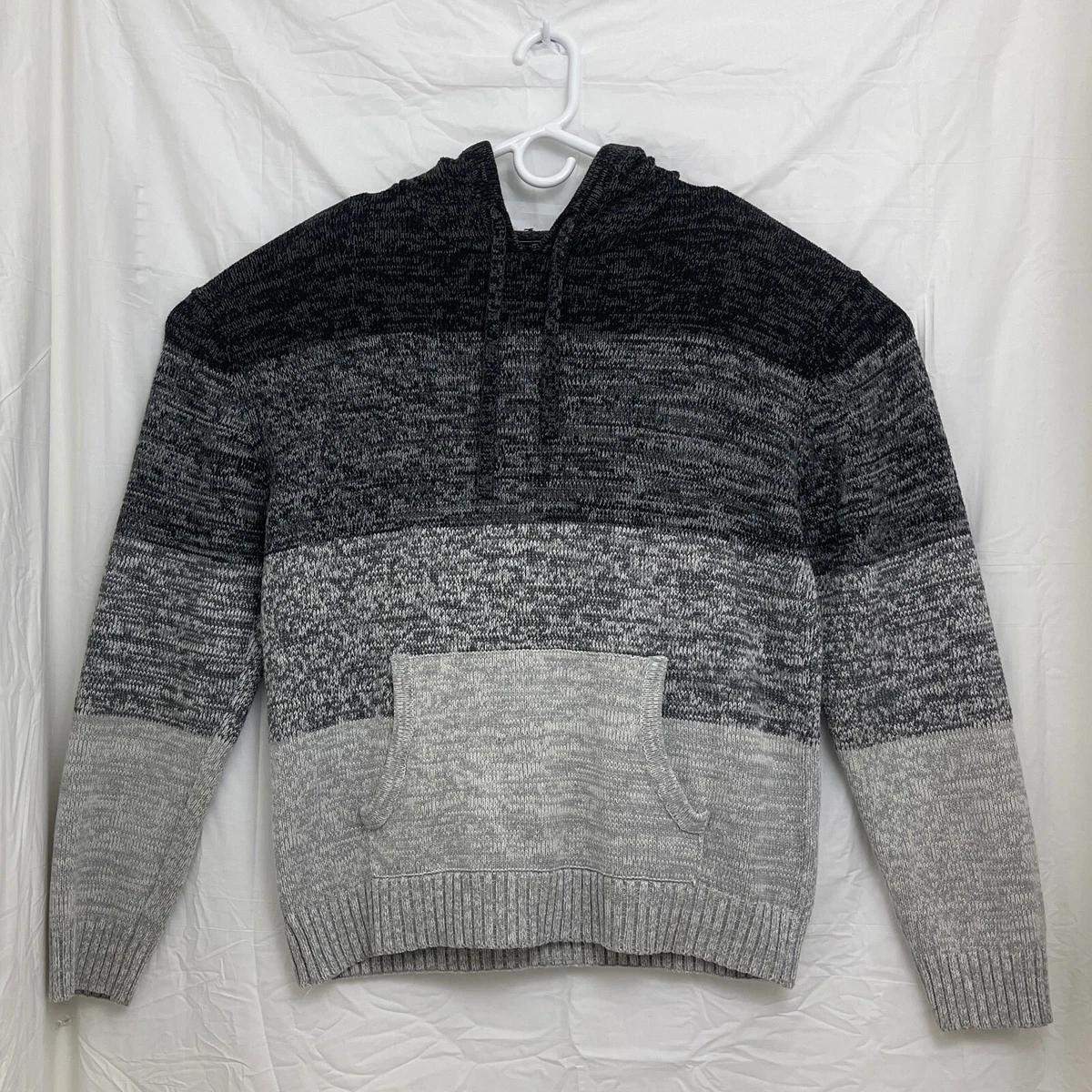 Retrofit Knit Pullover Unisex XL Hoodie Black Gray eBay