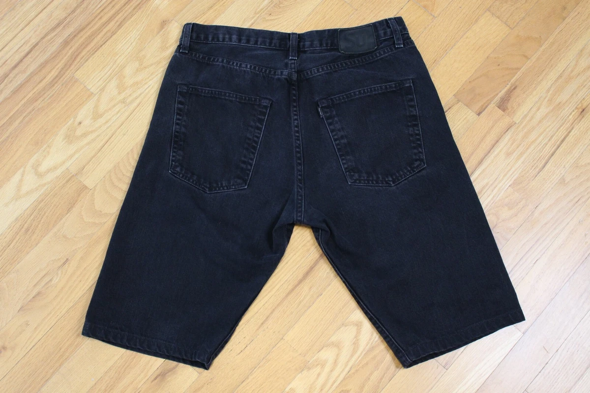 Supreme NY Denim Shorts Black Size 32 Men's Jeans Skateboarding Rare Pair