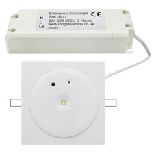 LED Recessed Square Emergency Exit Light Panel Maintained / Non Maintained EML04