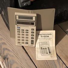 Texas Instruments TI-1006 Solar Calculator Vintage 1982