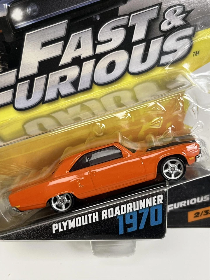 Fast & Furious Plymouth Roadrunner 1970 1:55 Scale Mattel FCF37D B19 - Image 2 of 4