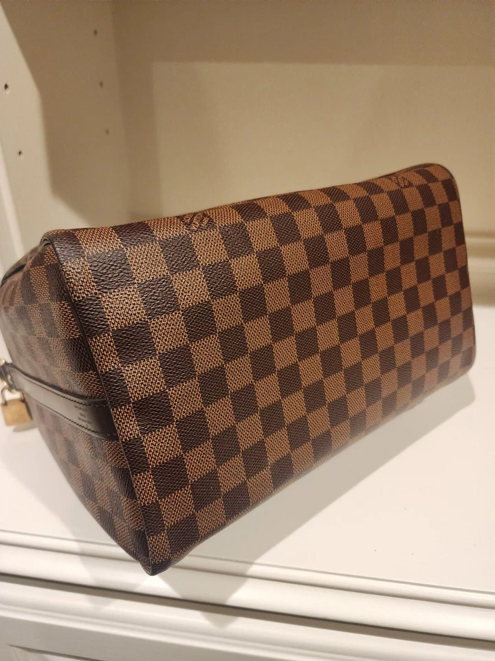Auténtico Louis Vuitton Damier Level Lona N41367 VELOCIDAD BANDOLERA 30 Foto 2 de 4