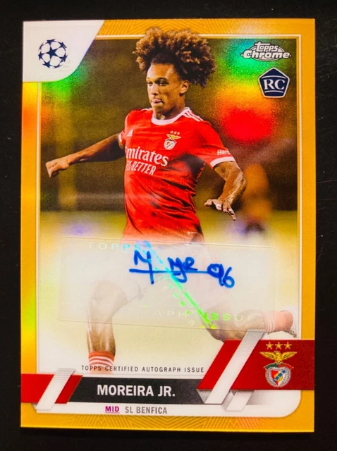 2022-23 Topps Chrome UCC Diego Moreira Jr Gold Auto Refractor Rookie Card RC /50