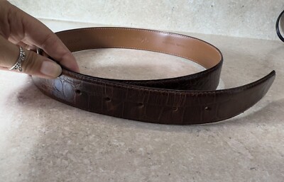 Calvin Klein Italian calfskin belt NEW CALVIN KLEIN Sz. L Italian Calfskin Skinny Belt Navy  main image 3