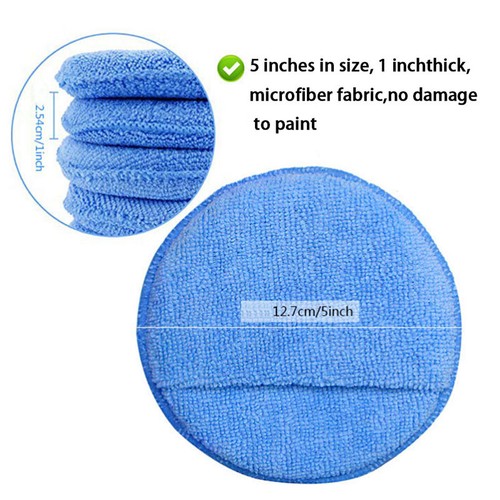 Microfiber Wax Applicator Pad 5" Ultra soft with Finger Pocket Polish for WaAGDY - Picture 1 of 3