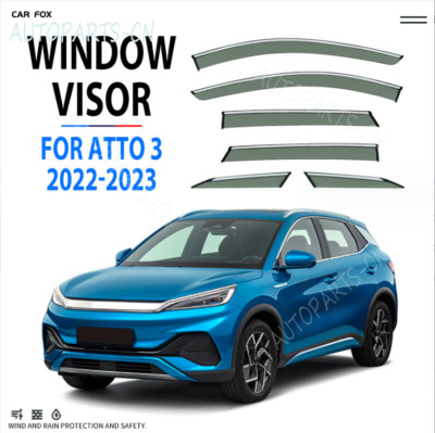 Window Shades Sun Rain Guard With Steel Trim Strip For BYD Yuan Plus Atto3 22-24