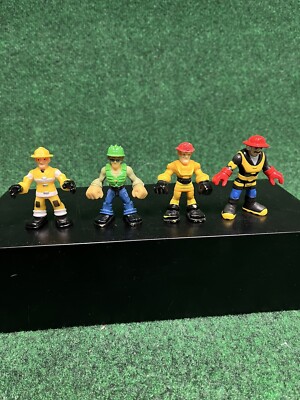 4 Hasbro Adventure & Imaginext Heroes Action Figure Fireman Firefighter