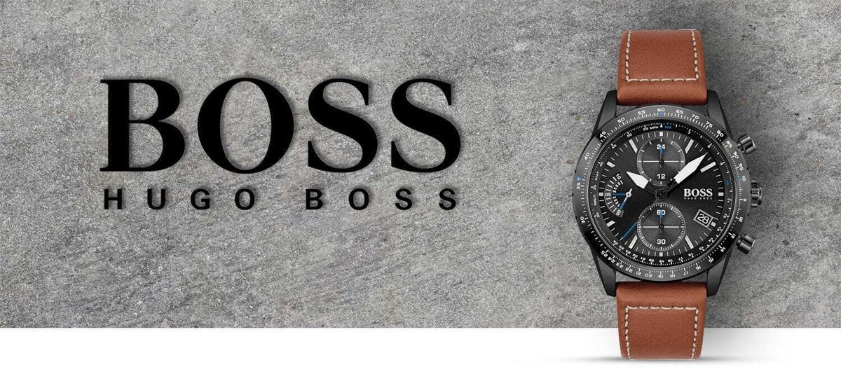 HUGO BOSS Chrono HB1513851 45mm Schwarzes Edelstahlgehäuse mit