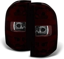 Red Smoked 2007-2013 Chevy Silverado GMC Sierra Tail Lights Lamps Set Left Right