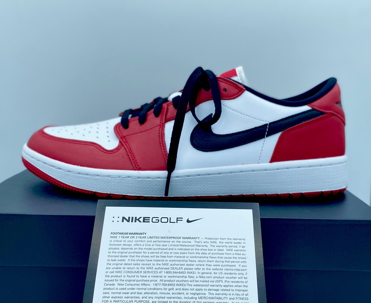 Air Jordan 1 Low 'Chicago' Red Waterproof Golf Size 12.5 DD9315