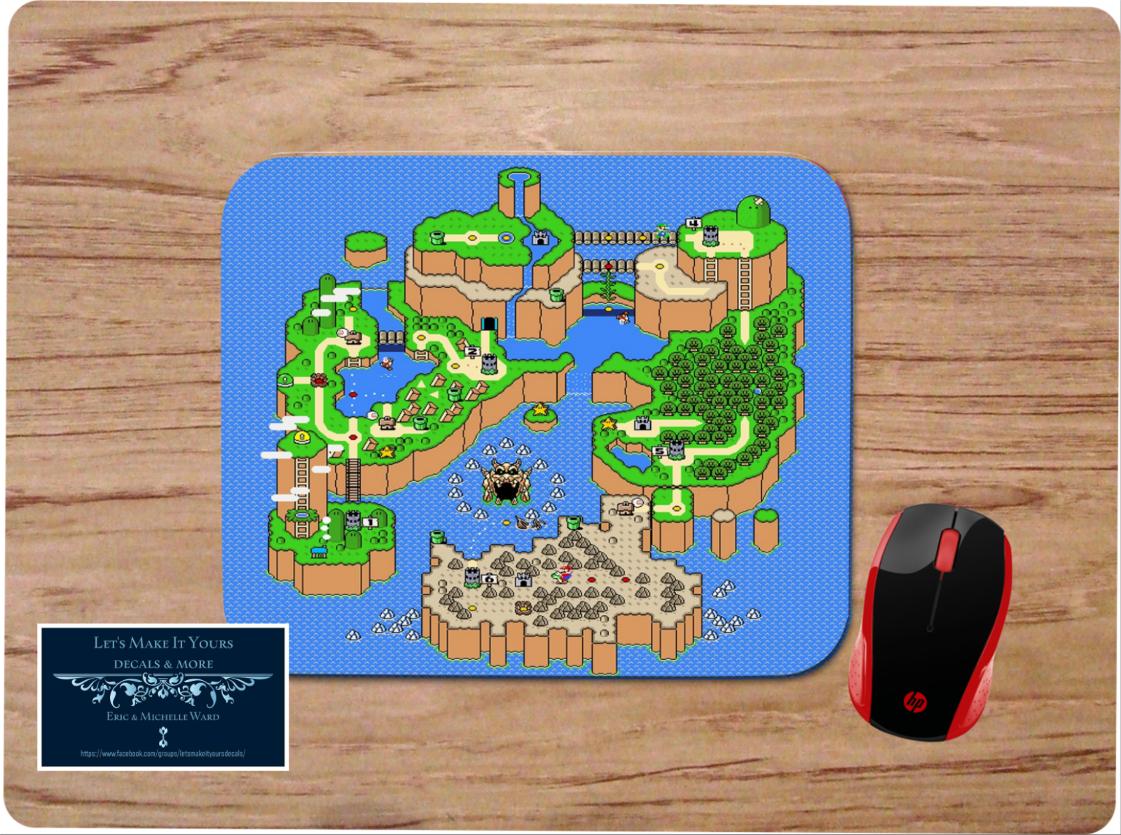 Mouse Pad Mapa Jogo Super Mário World