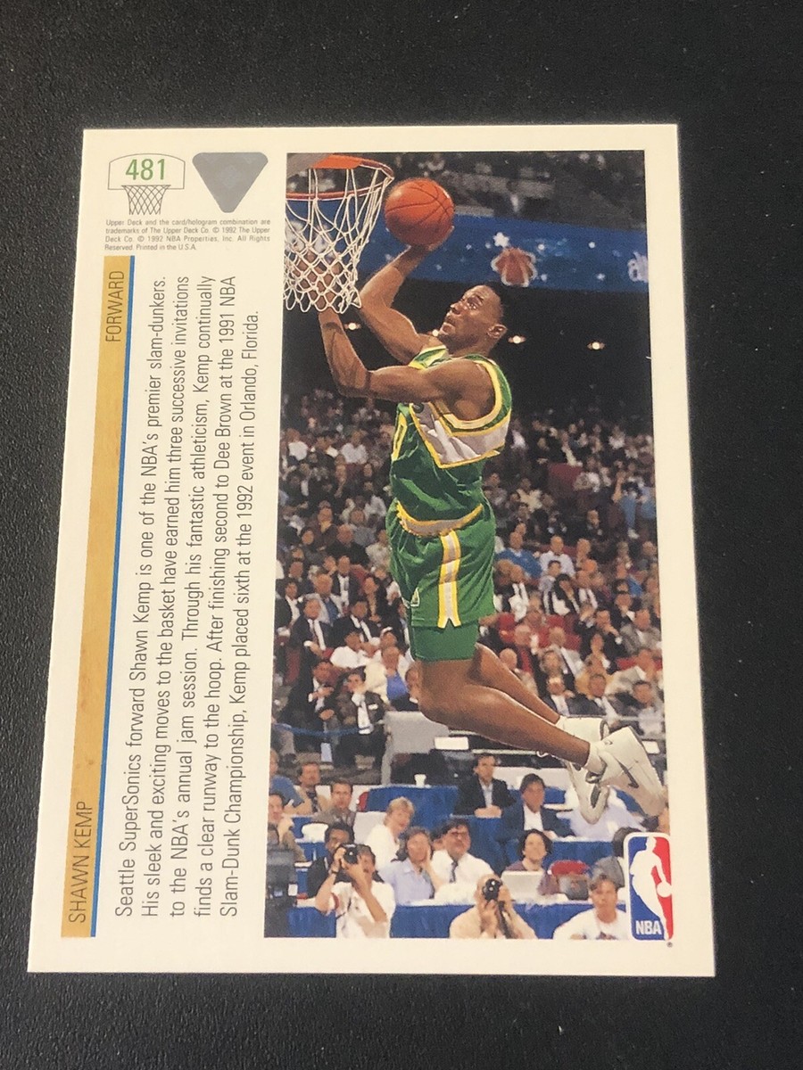 1991-92 Upper Deck Shawn Kemp #481 | eBay