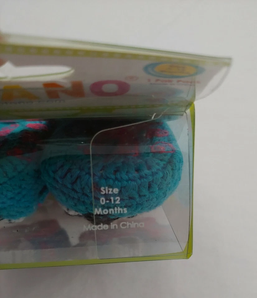 Zutano 学步宝宝女宝宝滑稽脸袜尺寸 0-12 个月 — 第 4/4 张图片