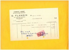 ORLEANS (45) MATERIEL en CIMENT armé / CLAPIERS "G. FLANDIN" en 1947