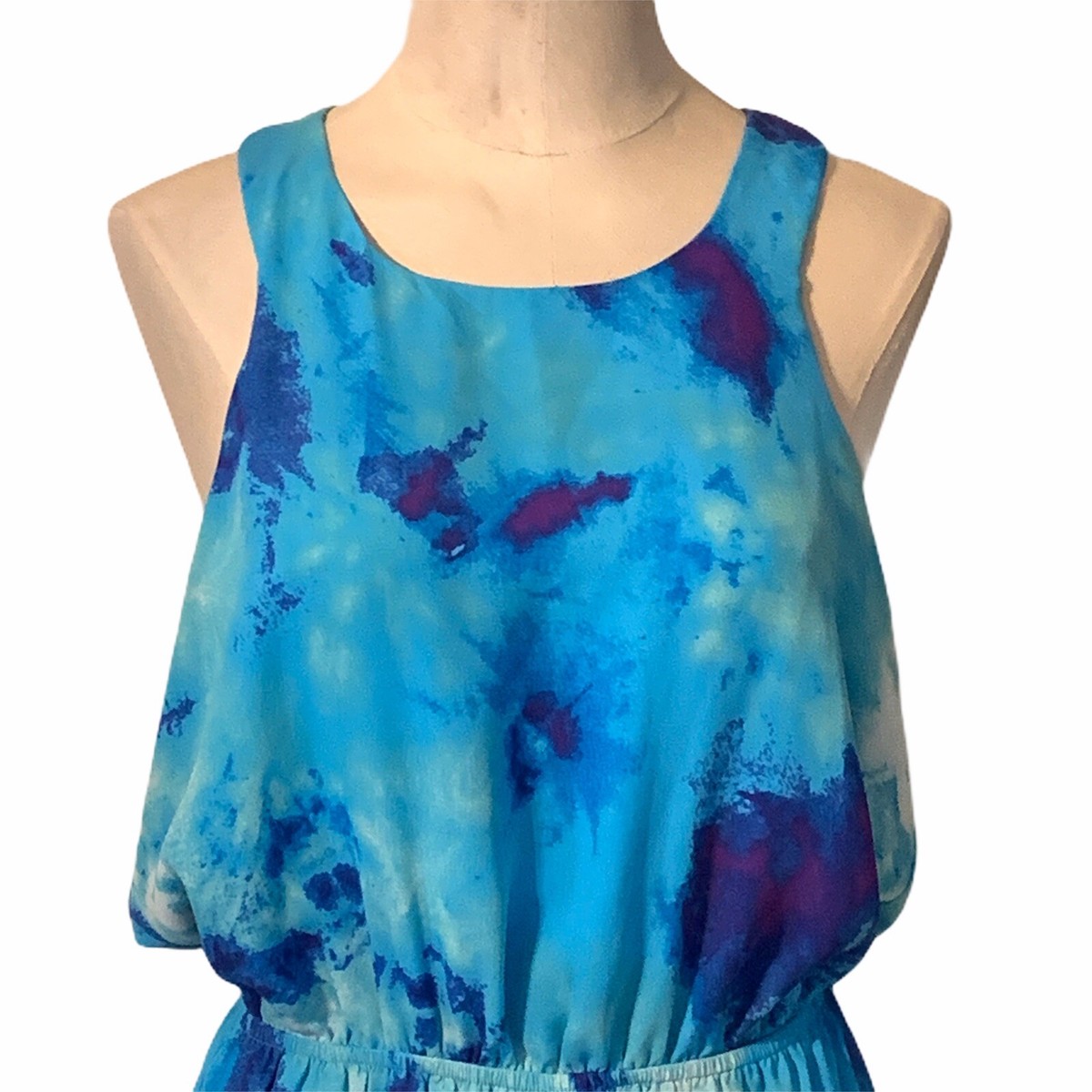 chinese dress ladies Provence Bloom Tiered Maxi Dress Floral Blue
