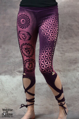 PIXIE LEGGINGS CHAKRA Heilige Geometrie Hippie Psytrance Festival Goa Party Wald 