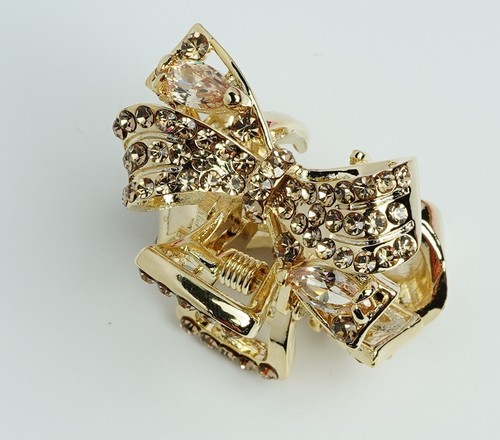 FCL Small Metal Hair Claws for Women Girl Bow knot Moon Claws Metallic colour - Picture 14 of 42