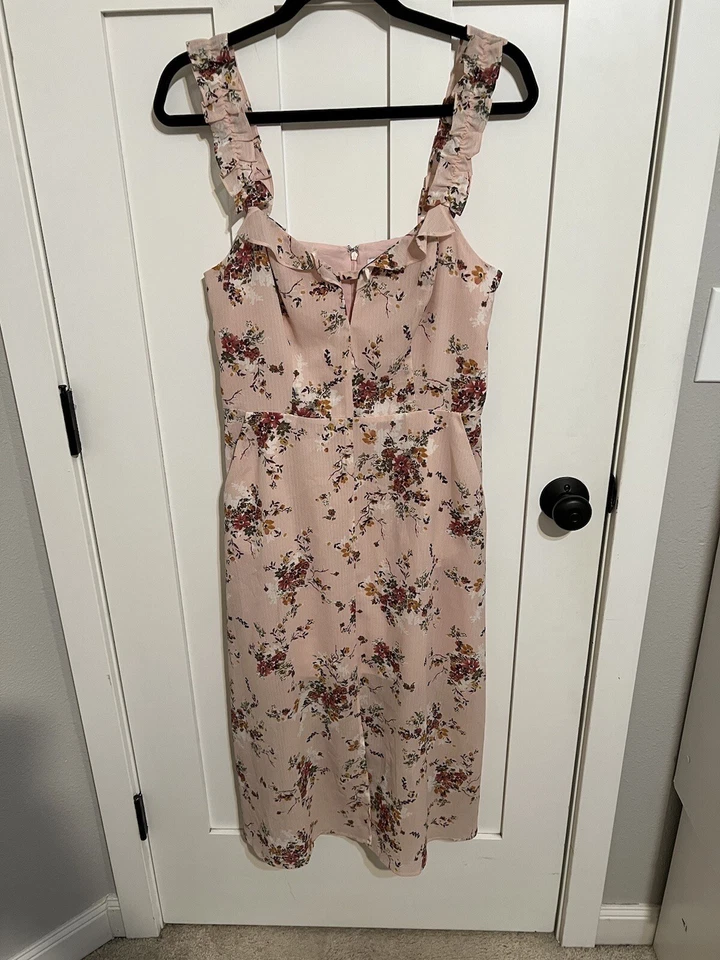 Vestido Atwater Village Midi Rosa Floral Bolsillos Talla Grande Ali & Jay Foto 4 de 4