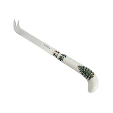 Spode Christmas Tree Cheese Knife Holly Holiday Porcelain Stainless Steel 7.75"
