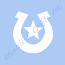 HORSESHOE STENCIL WESTERN TEMPLATE HORSE STAR PATTERN CRAFT PAINT COLOR ART NEW